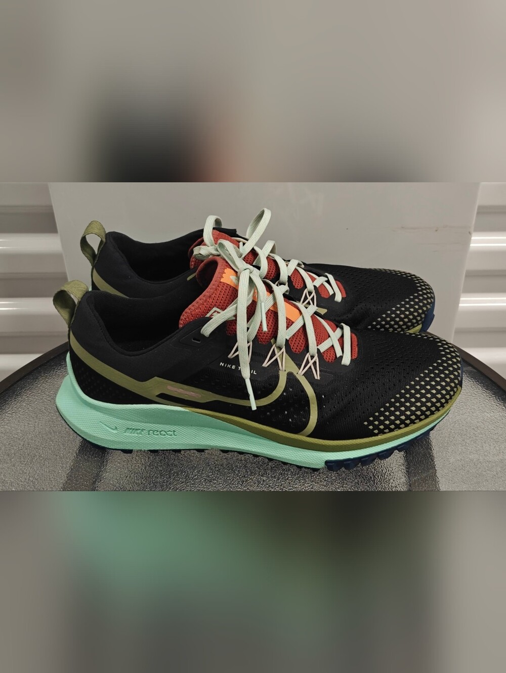 MENS NIKE REACT PEGASUS TRAIL 4 DJ6158 004 SIZE 11